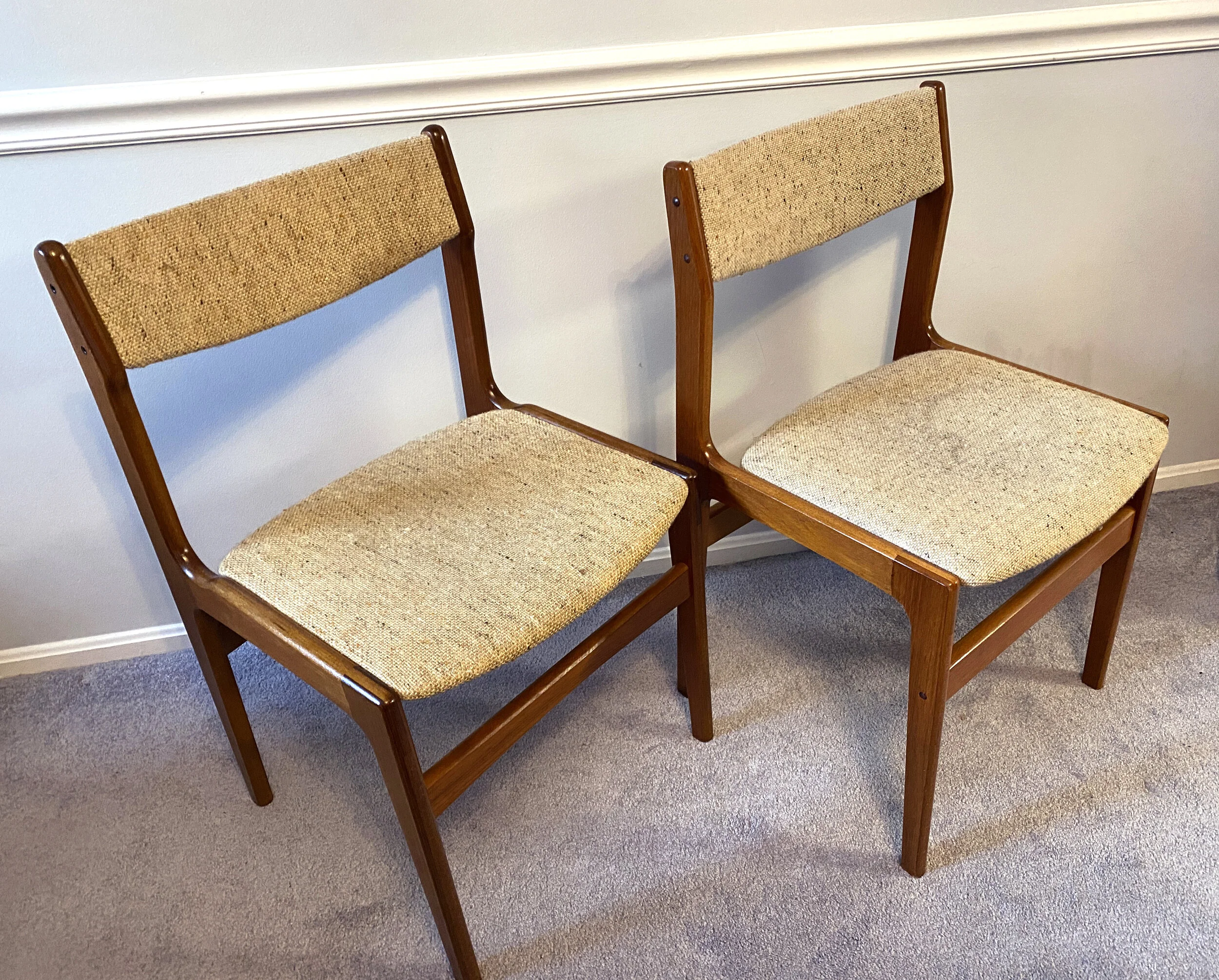 Mid-Century Modern Anderstrup Mobelfabrik Danish Teak Side Chairs